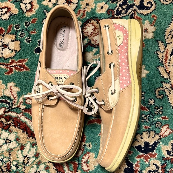 Sperry Top-Sider Tan Leather Memory Foam Cushioned Boat Shoes Loafers size 8.5 - Picture 3 of 15